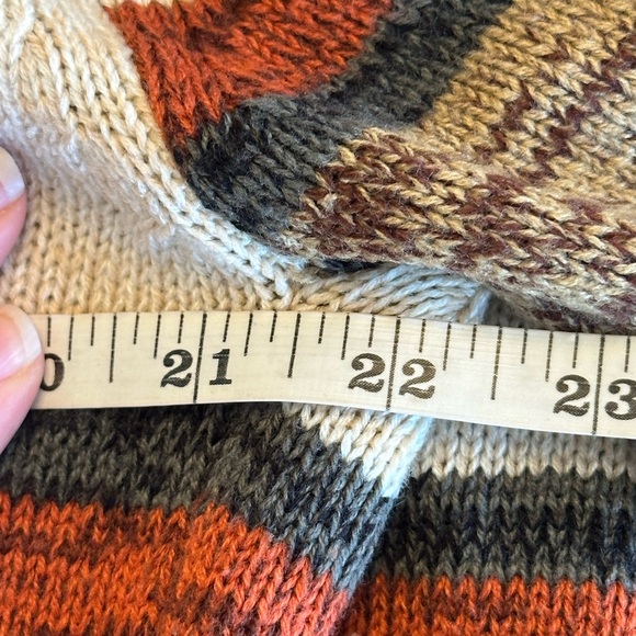 Vintage 1970s Space Dye Western Wrap Style Bell Sleeve Cardigan - Picture 7 of 8